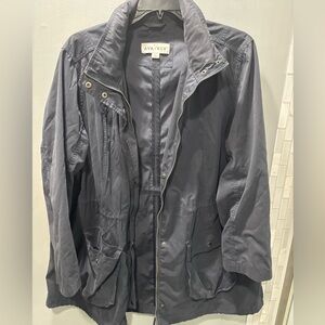Ava & Viv Gray/Navy Zip-Up Jacket